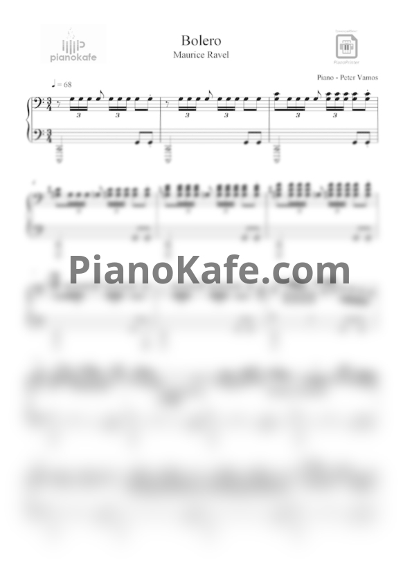 Ноты Maurice Ravel - Bolero