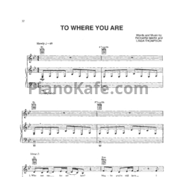 Ноты Josh Groban - To where you are - предпросмотр