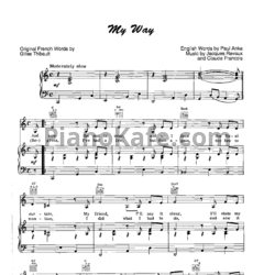 Ноты Frank Sinatra - My way - предпросмотр