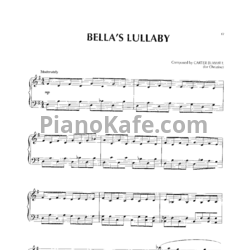 Ноты Carter Burwell - Bella's lullaby (for Christine) - предпросмотр