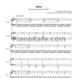 Ноты Philip Glass - Duet - предпросмотр