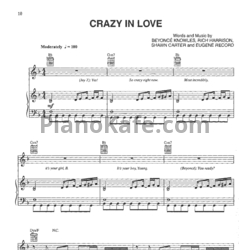 Ноты Beyonce - Crazy in love - предпросмотр