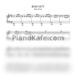Ноты Billie Eilish - Bad guy - предпросмотр