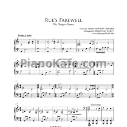 Ноты James Newton Howard - Rue's farewell - предпросмотр