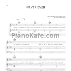 Ноты All Saints - Never ever - предпросмотр
