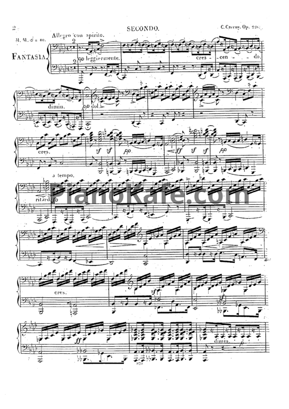 Ноты Карл Черни - Фантазия на четыре сети (Op. 226) для фортепиано в 4 руки
