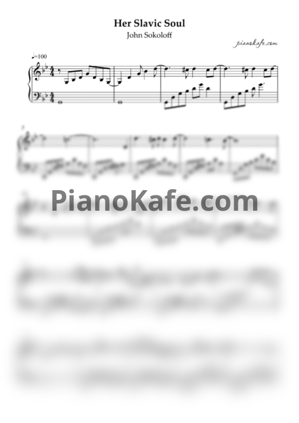 Ноты John Sokoloff - Her Slavic soul