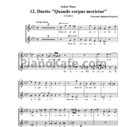 Ноты Джованни Перголези - Stabat Mater №12. Duetto 