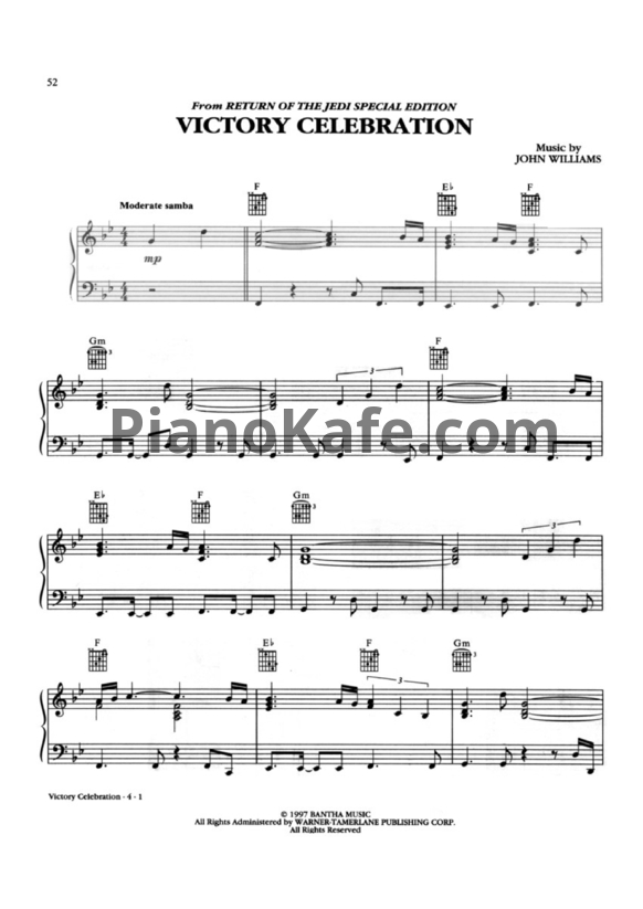 Ноты John Williams - Victory celebration