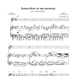 Ноты John Williams - Somewhere in my memory - предпросмотр