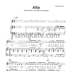 Ноты Lily Allen - Alfie - предпросмотр
