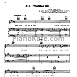 Ноты Sheryl Crow - All I wanna do - предпросмотр