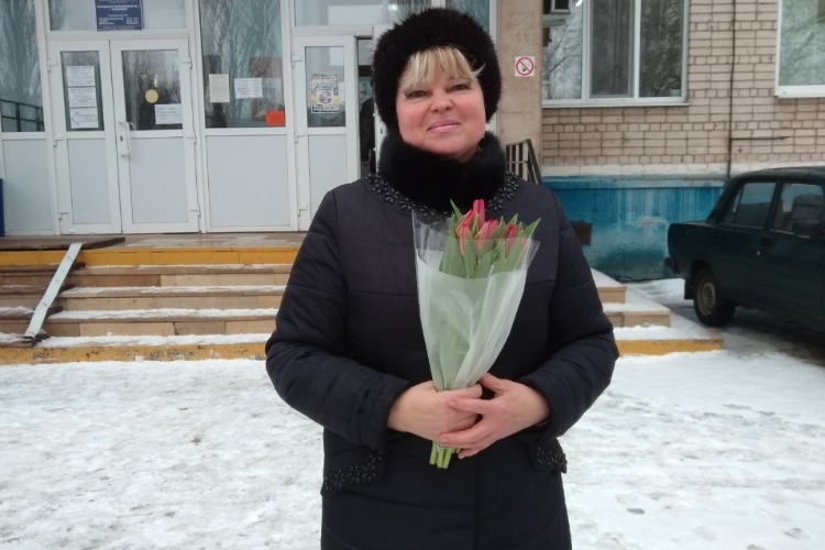 Первый в этом году пикет Надежды Позняковой был преисполнен благодарности врачам