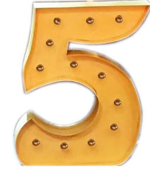 Световая цифра "5"