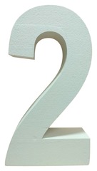 Цифра из пенопласта "2"