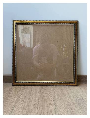 Рама, пластик, золотая, 45х45 см