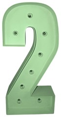 Цифра "2" Белая с подсветкой