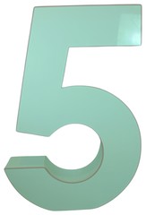 Цифра "5" Розовый Неон