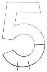Цифра неон 5 «Гауди»