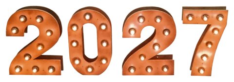 Цифры 2027_дерево 50см