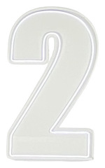 Неоновая цифра "2"
