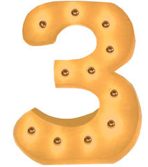 Световая цифра "3"