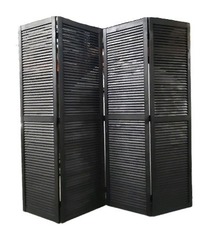 Ширма ДЕРЕВЯННАЯ 200*200см черная (матовая)