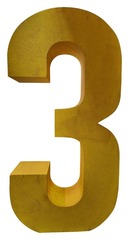 Цифра из пенопласта "3"