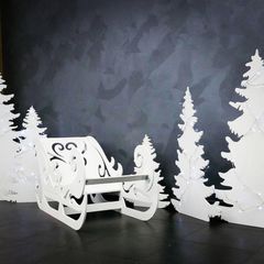 Сани зимние декорация
