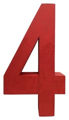 Цифра из пенопласта "4"