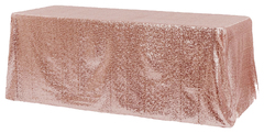 Скатерть "Пайетки" розовое золото прямоугольная