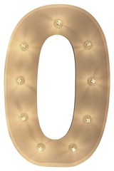 Цифра "0" с лампочками