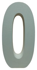 Цифра из пенопласта "0"
