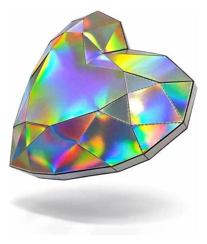 Сердце полигональное голографическое