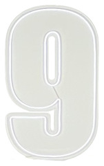 Неоновая цифра "9"