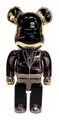 Медведь "Bearbrick Daft Punk" черный/золото