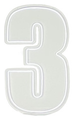 Неоновая цифра "3"