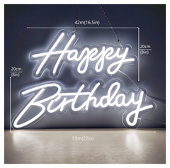 Неоновая надпись «Happy birthday»