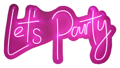 Неоновая вывеска "Let's Party" / Давайте веселиться