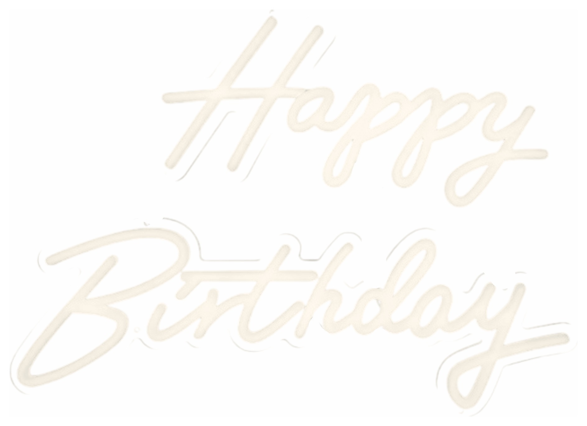 Неоновая вывеска "Happy birthday"