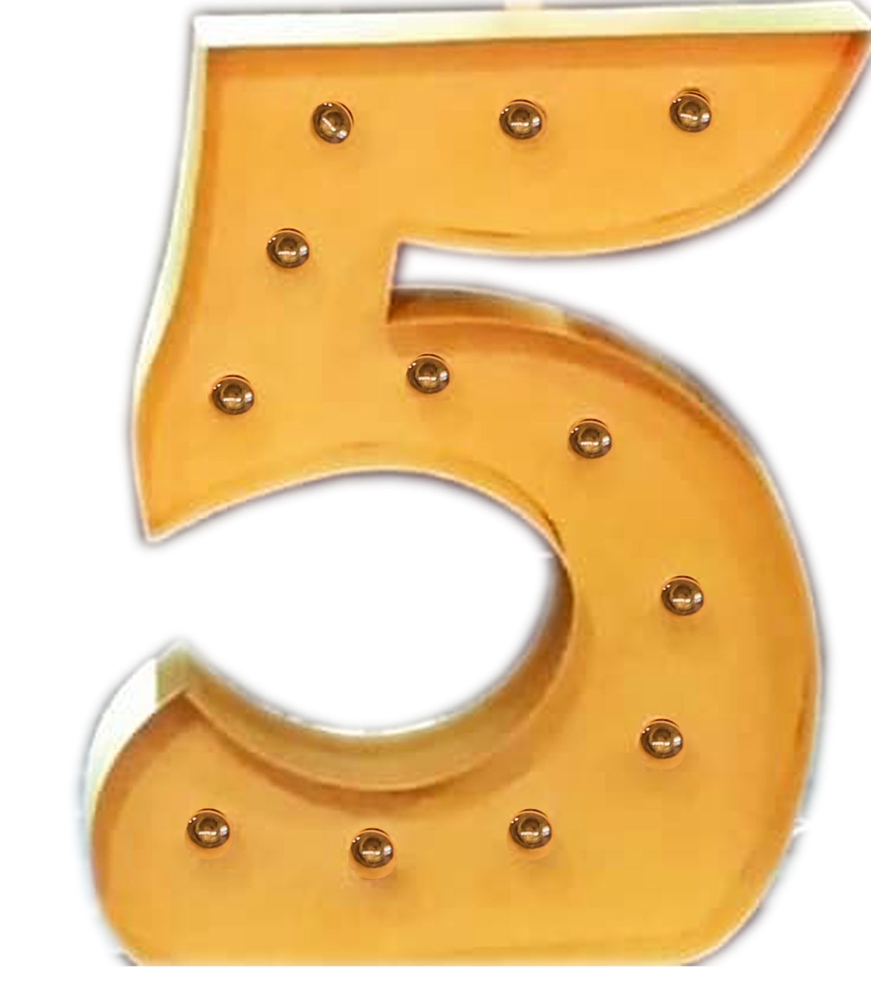 Световая цифра "5"