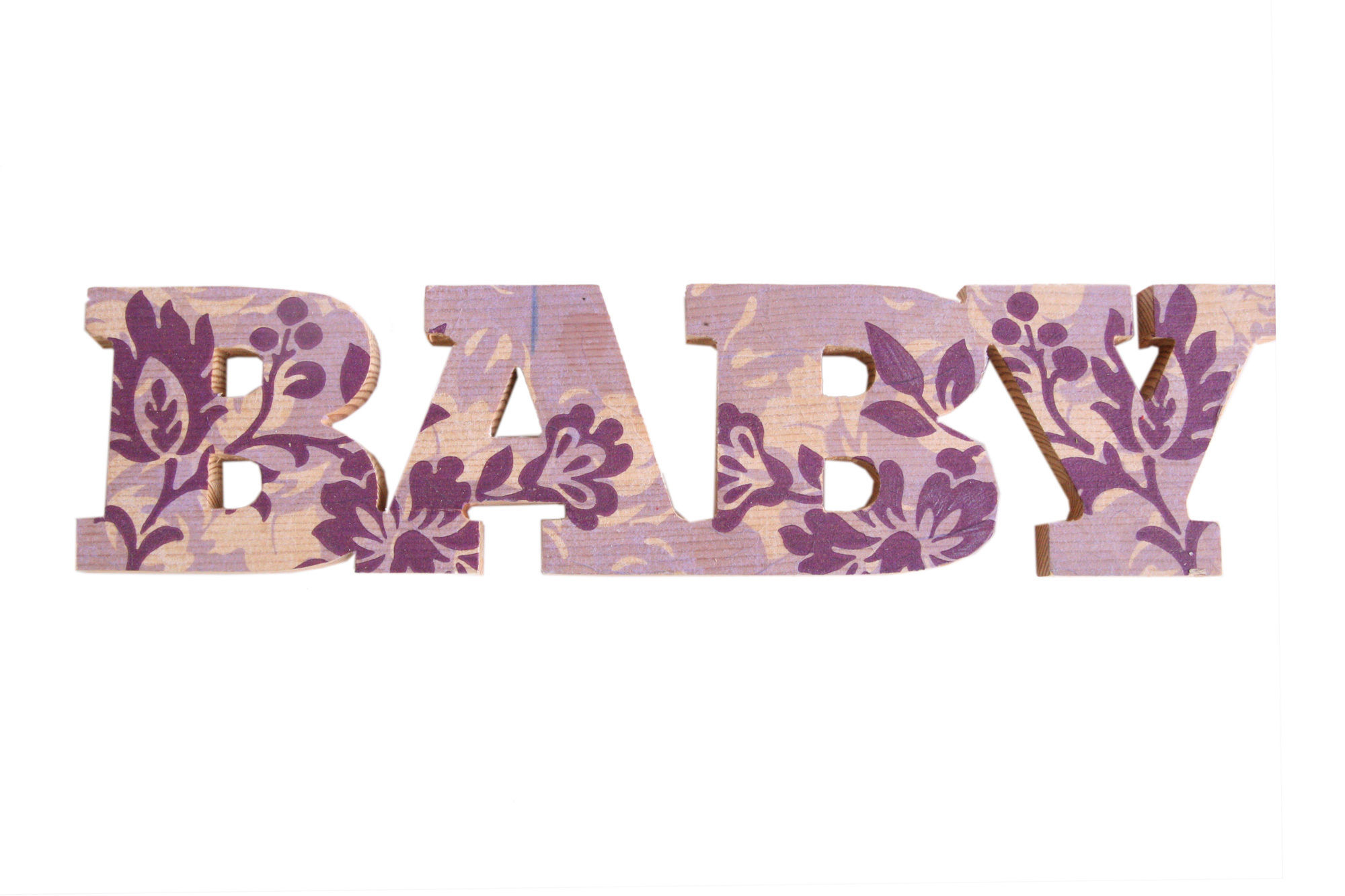 Надпись «BABY» декупаж