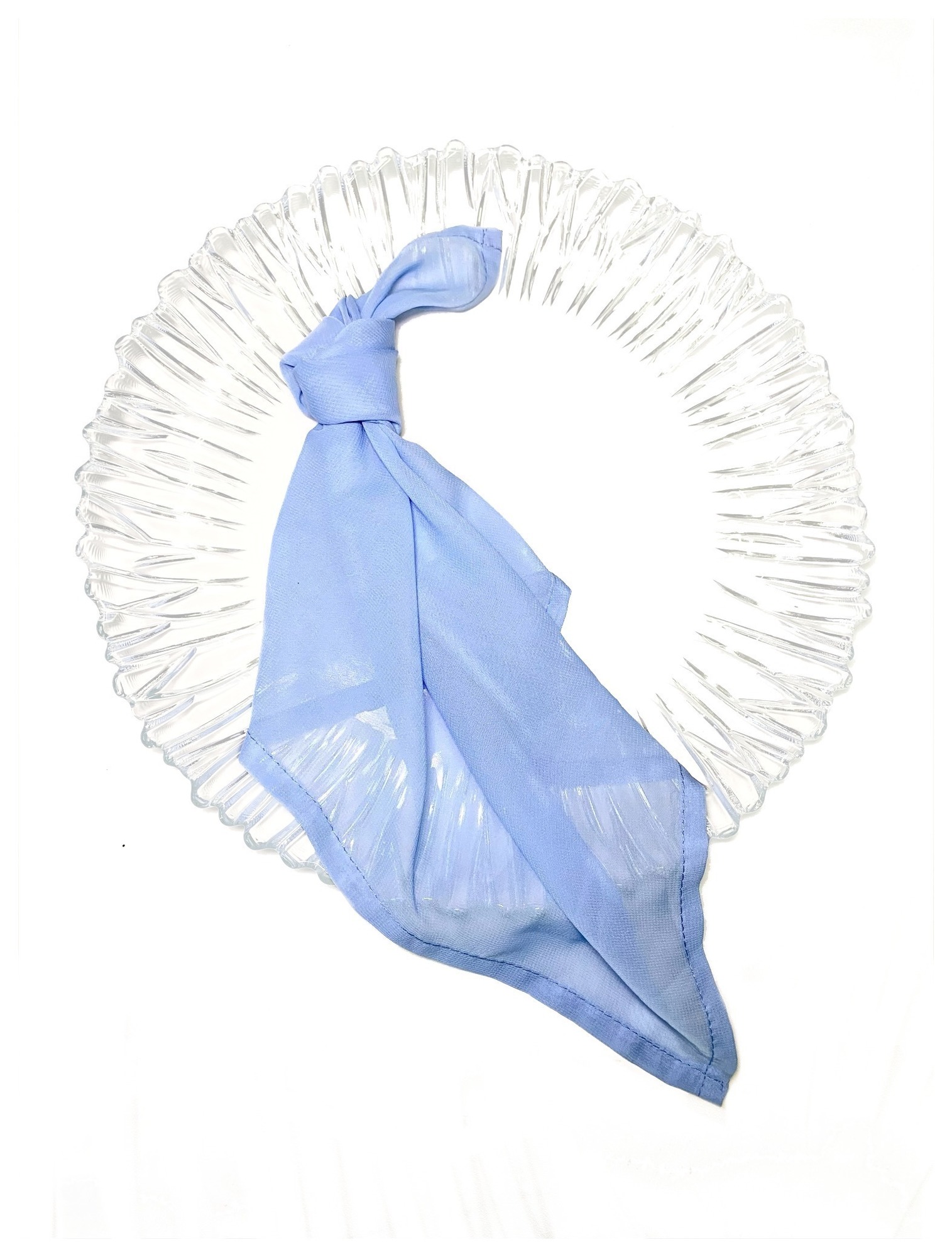 Салфетка голубая, шифон