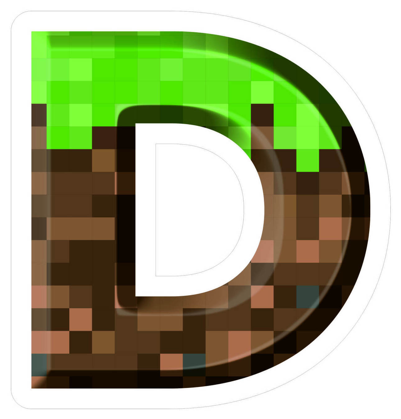 Фигурка Майнкрафт «Буква D»
