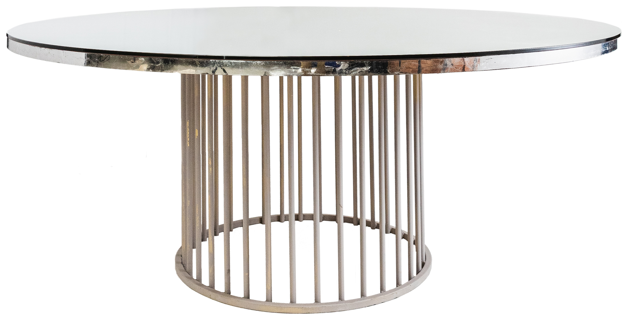 Стол АСКОЛЬД D180 серебро