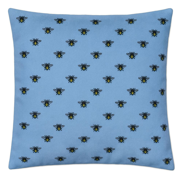 Подушка Пчелки голубая