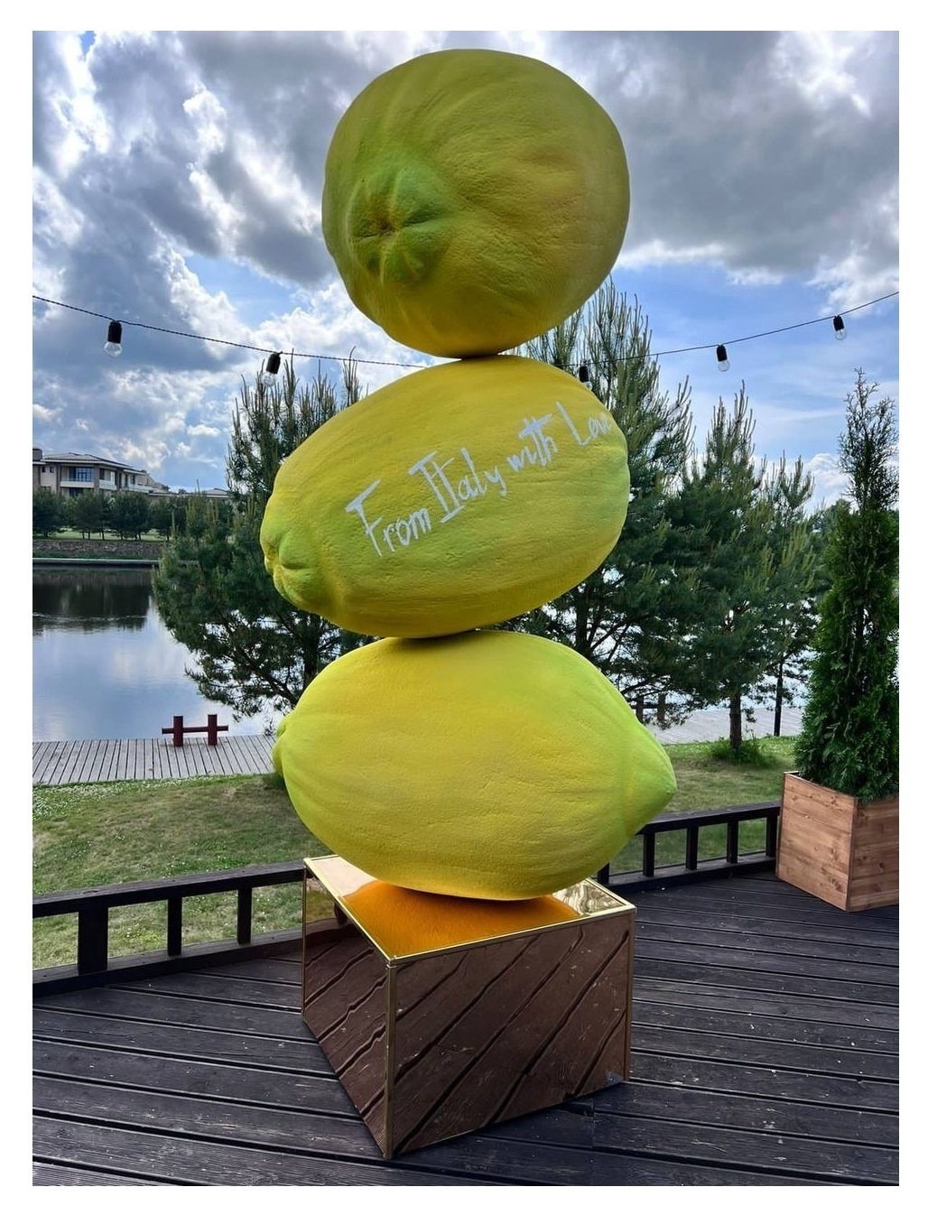 Скульптура из лимонов "Limone"