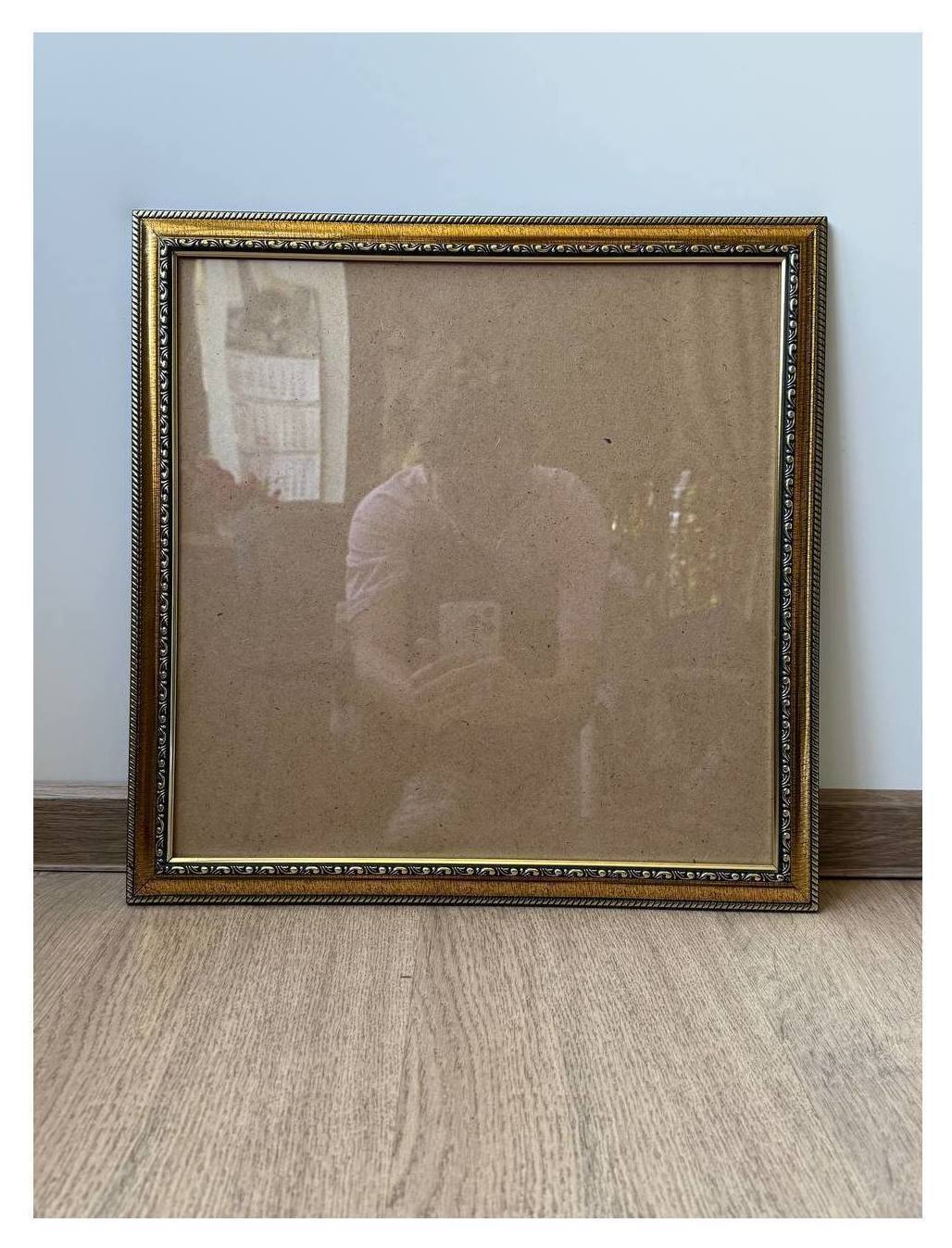 Рама, пластик, золотая, 45х45 см