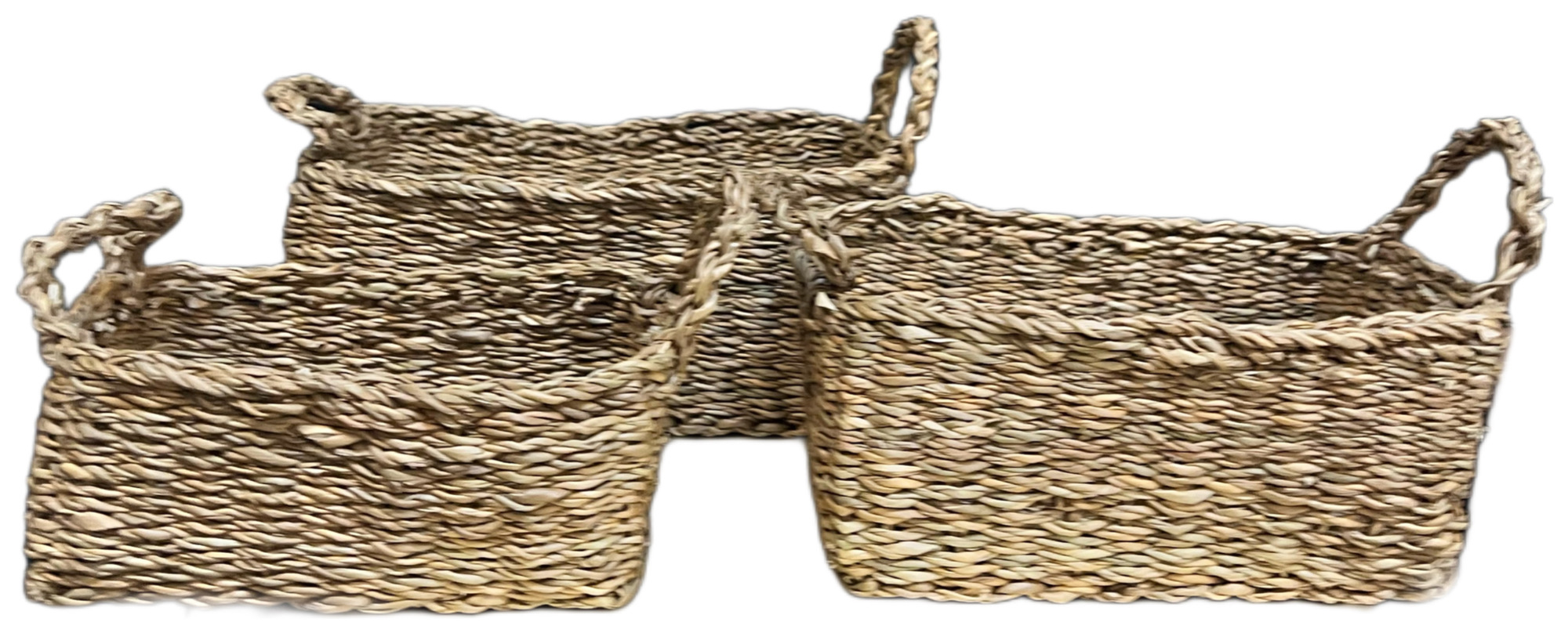 Корзина прямоугольная с ручками малая