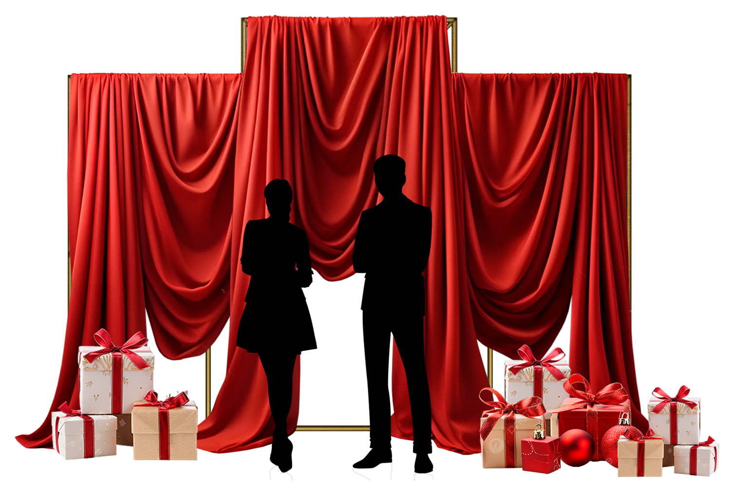 Фотозона red curtain